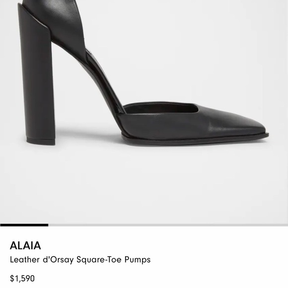ALAIA
Leather d'Orsay Square-Toe Pumps - Picture 8 of 11